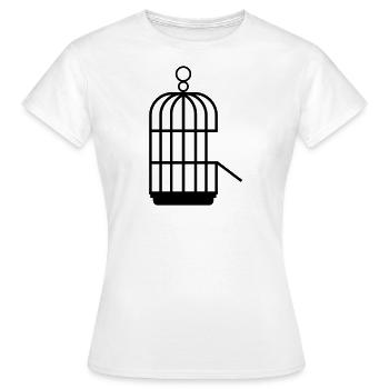 Cage - T-shirt Femme - blanc - Devant - AI Model Female 172 dark (172cm)