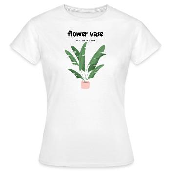 Vase à fleurs - T-shirt Femme - blanc - Devant - AI Model Female 172 dark (172cm)
