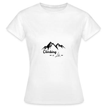 Climbing - T-shirt Femme - blanc - Devant - AI Model Female 172 dark (172cm)