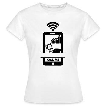 Unternehmensergebnisse steigen? Mit Stickgirl - Frauen T-Shirt - Weiß - Vorne - AI Model Female 172 dark (172cm)