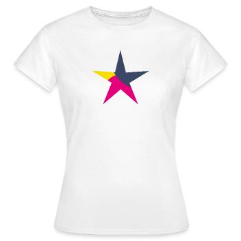 ETOILE. ETOILES. NOËL. CHRISTMAS. JOUR DE L'AN - T-shirt Femme - blanc - Devant - AI Model Female 172 dark (172cm)