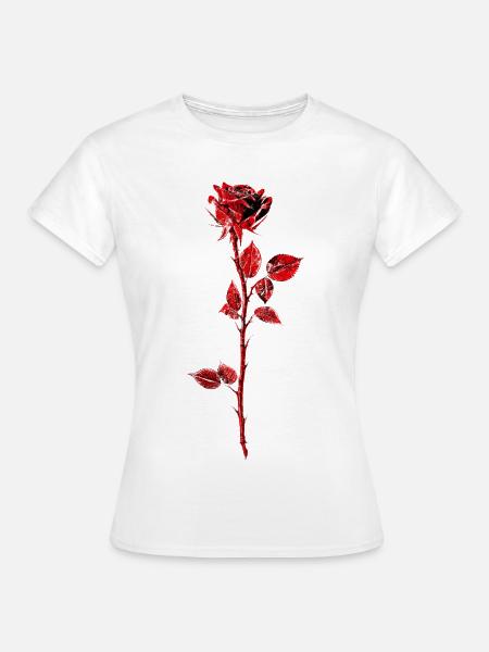 Purpurrote Rose Anemone Illustration - Frauen T-Shirt - Weiß
