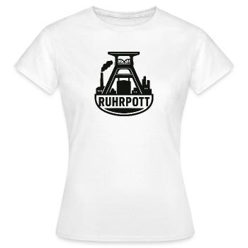 Ruhrpott Industrie Silhouette - Frauen T-Shirt - Weiß - Vorne - AI Model Female 172 dark (172cm)