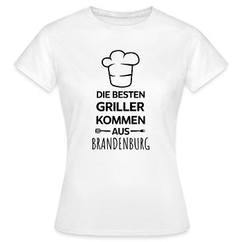 Les meilleurs barbecues viennent de Brandebourg / Grill - T-shirt Femme - blanc - Devant - AI Model Female 172 dark (172cm)