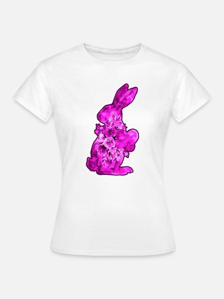 Hase Herz Wasserfarben - Frauen T-Shirt - Weiß