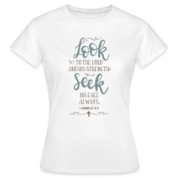 Cherche sa force - T-shirt Femme - blanc - Devant - AI Model Female 172 dark (172cm)