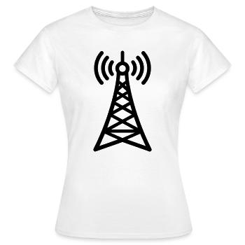 tour radio - T-shirt Femme - blanc - Devant - AI Model Female 172 dark (172cm)