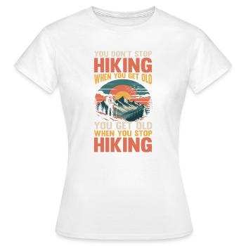 Randonnée sur sentier de montagne Randonnée en plein air Braconnage - T-shirt Femme - blanc - Devant - AI Model Female 172 dark (172cm)