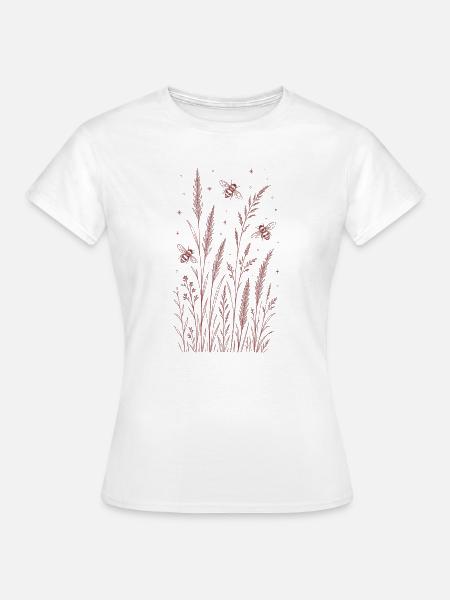 Bienen und Blumen - Frauen T-Shirt - Weiß