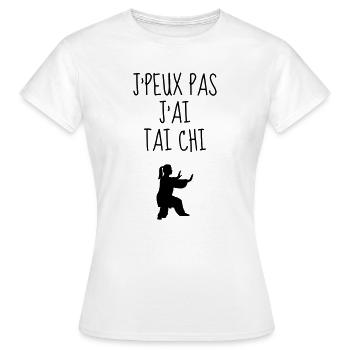 Taijiquan / Tai-Chi Chuan / Tai Chi / Tai-Chi - T-shirt Femme - blanc - Devant - AI Model Female 172 dark (172cm)