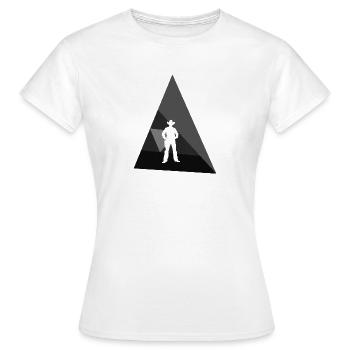 Cowboy du ranch de l’Ouest - T-shirt Femme - blanc - Devant - AI Model Female 172 dark (172cm)