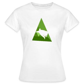 Wingsuit Fliegen Anzug Gleiten - Frauen T-Shirt - Weiß - Vorne - AI Model Female 172 dark (172cm)