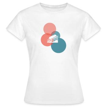 Rummel Maßkrug Achterbahn - Frauen T-Shirt - Weiß - Vorne - AI Model Female 172 dark (172cm)