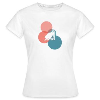 Chope de bière de montagnes russes, grande roue - T-shirt Femme - blanc - Devant - AI Model Female 172 dark (172cm)