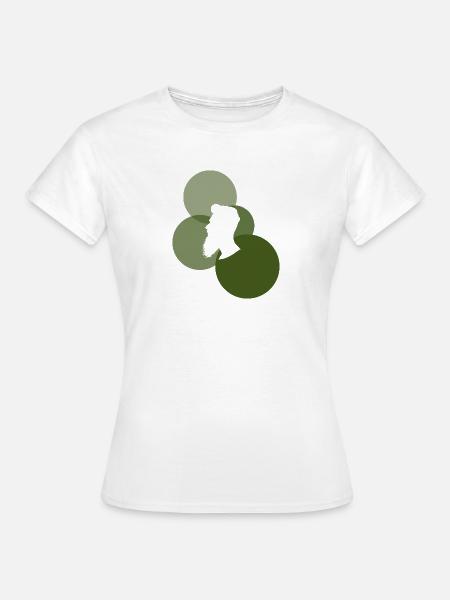Schnurrbart Gesichtsbehaarung - Frauen T-Shirt - Weiß