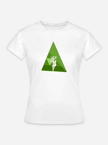 Baumklettern Kletterer Aufstieg - Frauen T-Shirt - Weiß