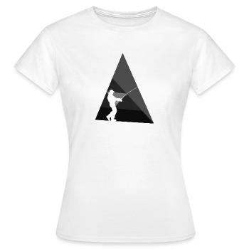 Fischer Fischen Sportfischer - Frauen T-Shirt - Weiß - Vorne - AI Model Female 172 dark (172cm)