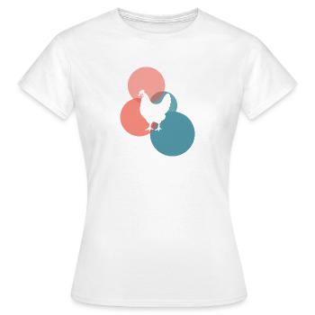 Poulailler oeuf poulet - T-shirt Femme - blanc - Devant - AI Model Female 172 dark (172cm)