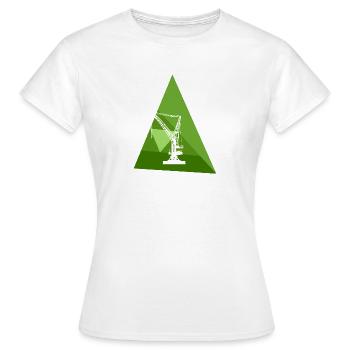 Grue chantier construction maison - T-shirt Femme - blanc - Devant - AI Model Female 172 dark (172cm)