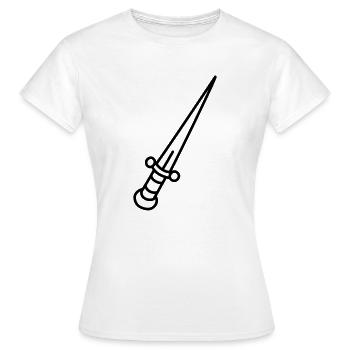 Knife - Women's T-Shirt - white - Front - AI Model Female 172 dark (172cm)