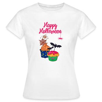 Halloween cupcake muffin cake baking sweets - Women's T-Shirt - white - Front - AI Model Female 172 dark (172cm)