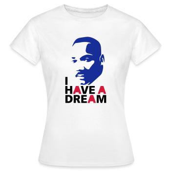 MARTIN LUTHER KING - Frauen T-Shirt - Weiß - Vorne - AI Model Female 172 dark (172cm)
