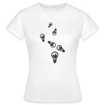 Light bulb icon - Women's T-Shirt - white - Front - AI Model Female 172 dark (172cm)