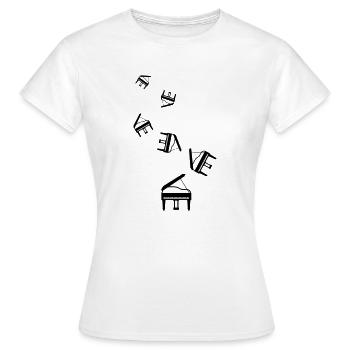 Klavier musik - Frauen T-Shirt - Weiß - Vorne - AI Model Female 172 dark (172cm)