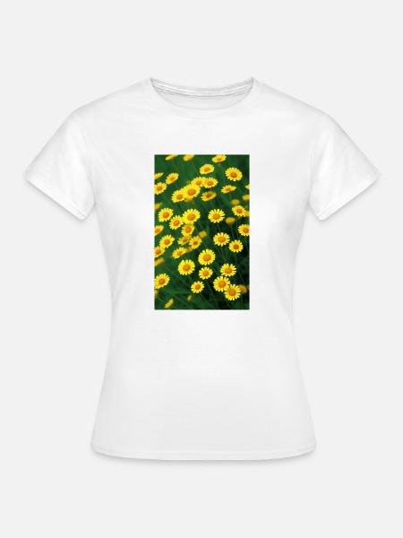 Blumenwiese - Frauen T-Shirt - Weiß