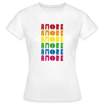Amore x 6 - Women's T-Shirt - white - Front - AI Model Female 172 dark (172cm)