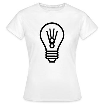 ampoule - T-shirt Femme - blanc - Devant - AI Model Female 172 dark (172cm)