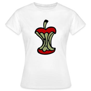 Apfelkerngehäuse - Frauen T-Shirt - Weiß - Vorne - AI Model Female 172 dark (172cm)