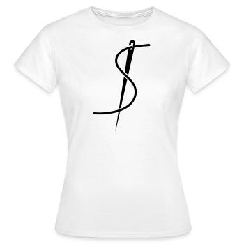 needle - Women's T-Shirt - white - Front - AI Model Female 172 dark (172cm)