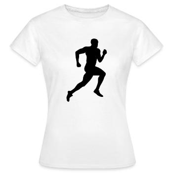 Sprinter, Running - man - Women's T-Shirt - white - Front - AI Model Female 172 dark (172cm)