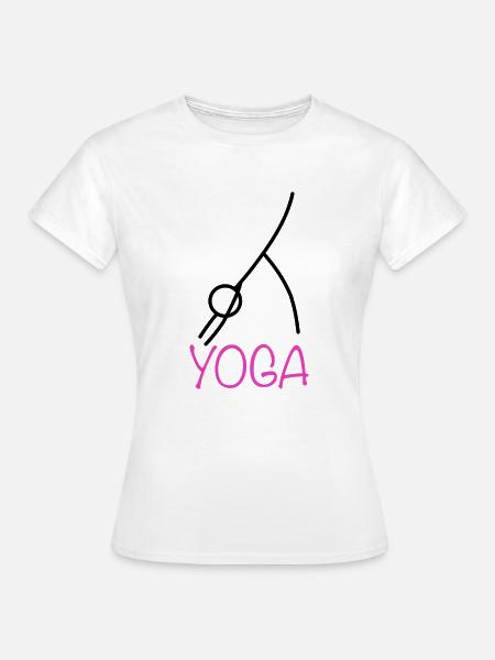 Yoga Stellung - Frauen T-Shirt - Weiß