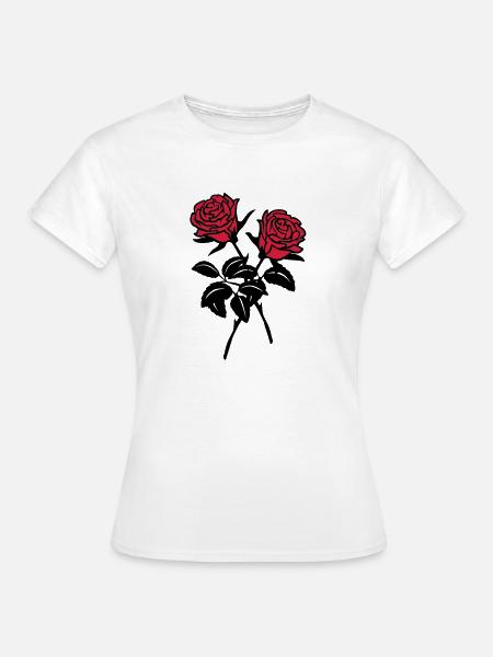 Rosen - Frauen T-Shirt - Weiß