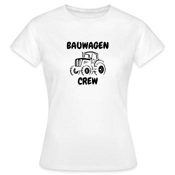 Bauwagen Crew Shirt - Frauen T-Shirt - Weiß - Vorne - AI Model Female 172 dark (172cm)