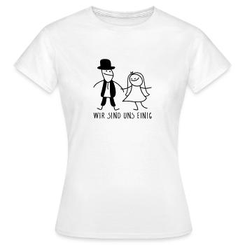 Brautpaar - Frauen T-Shirt - Weiß - Vorne - AI Model Female 172 dark (172cm)