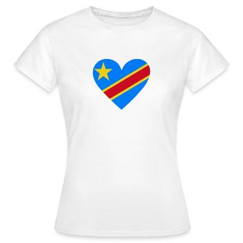Democratic Republic of the Congo Heart - Women's T-Shirt - white - Front - AI Model Female 172 dark (172cm)