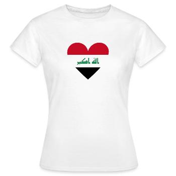 Cœur d’Irak - T-shirt Femme - blanc - Devant - AI Model Female 172 dark (172cm)