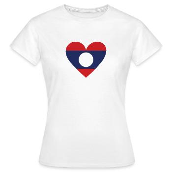 Laos Heart - Frauen T-Shirt - Weiß - Vorne - AI Model Female 172 dark (172cm)