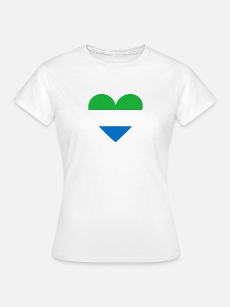 Sierra Leone Heart - Frauen T-Shirt - Weiß