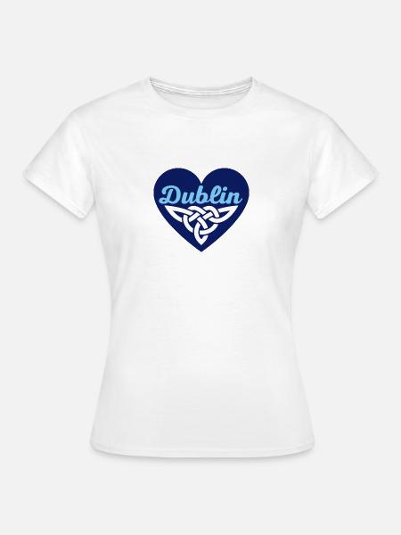 Dublin Celtic Heart - Frauen T-Shirt - Weiß