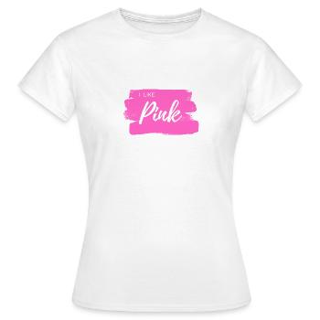 I like Pink - MOTIV - MÄDCHEN/DAMEN/UNISEX - Frauen T-Shirt - Weiß - Vorne - AI Model Female 172 dark (172cm)