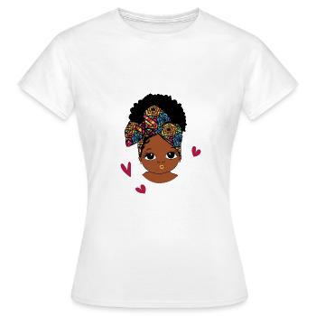 Belle petite fille - T-shirt Femme - blanc - Devant - AI Model Female 172 dark (172cm)