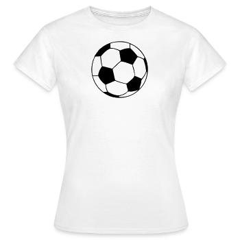 soccer ball football - Women's T-Shirt - white - Front - AI Model Female 172 dark (172cm)