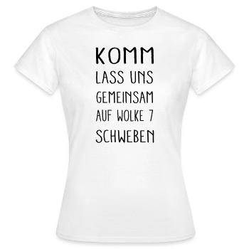 auf Wolke 7 schweben - Frauen T-Shirt - Weiß - Vorne - AI Model Female 172 dark (172cm)