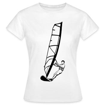 Planche à voile - T-shirt Femme - blanc - Devant - AI Model Female 172 dark (172cm)