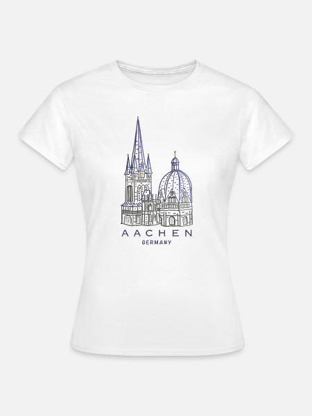 Aachener Dom, Aachen, Deutschland - Frauen T-Shirt - Weiß