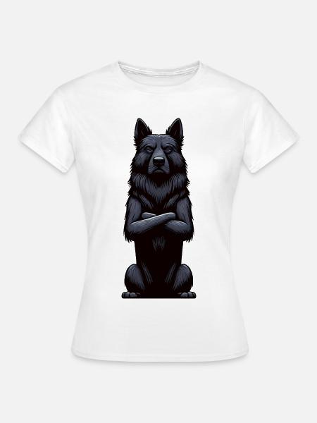 Schwarzer Schäferhund Schäferhundbesitzer - Frauen T-Shirt - Weiß